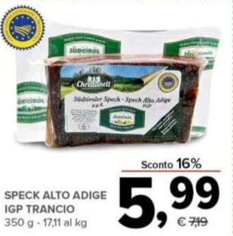 Todis Speck Alto Adige IGP Trancio 350 g offerta