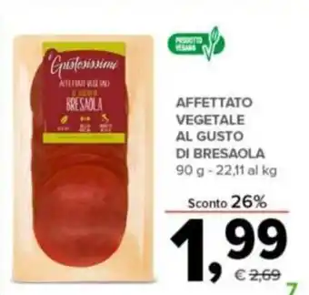 Todis Affettato Vegetale Al Gusto di Bresaola 90 g offerta
