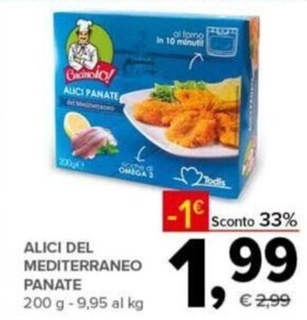 Todis Alici del Mediterraneo panate 200 g offerta
