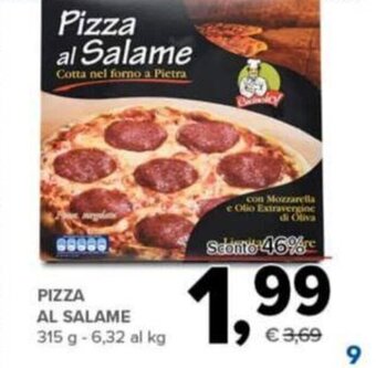 Todis Pizza Al Salame 315 g offerta