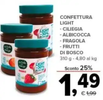 Todis Confettura Light Ciliegia/Albicocca/Fragola/Frutti di Bosco 310 g offerta