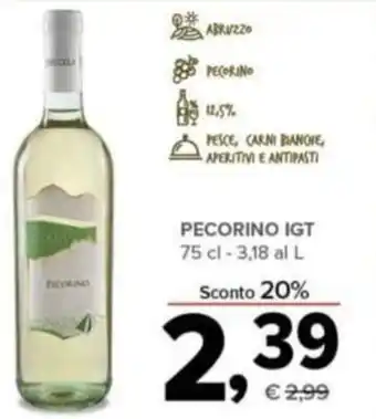 Todis Pecorino IGT 75 cl offerta