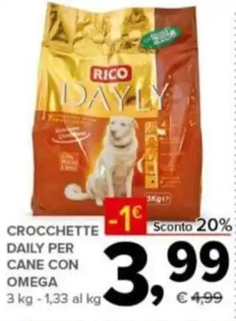 Todis Rico Crocchette Daily per Cane con Omega 3 kg offerta