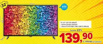 Todis TV 32" LED HD Smart offerta