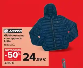 Carrefour Iper Lotto Giubbotto uomo con cappuccio M-XXL offerta
