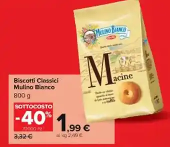 Carrefour Iper Barilla Mulino Bianco Biscotti Classici 800 g offerta