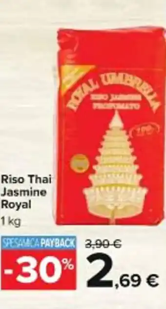 Carrefour Iper Royal Umbrella Riso Thai Jasmine 1 kg offerta