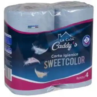 Caddy's sweet color azzurra carta igienica 4 rotoli