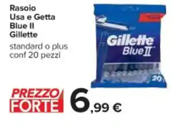 Carrefour Iper Gillette Blue II Rasoio Usa e Getta 20 pezzi offerta