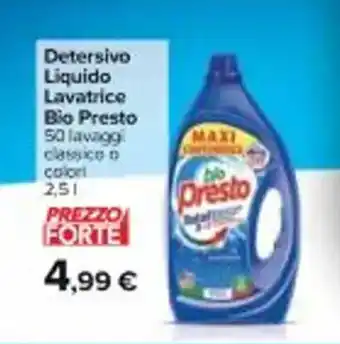 Carrefour Iper Bio Presto Detersivo Liquido Lavatrice 2,5 l offerta