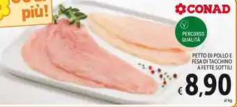 Spazio Conad Petto di Pollo e Fesa di Tacchino a Fette Sottili offerta