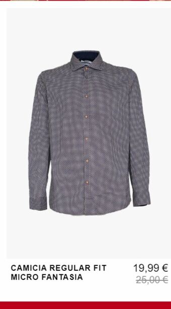 Camicia regular fit micro fantasia