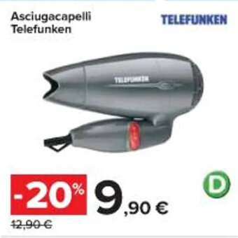 Carrefour Iper Telefunken Asciugacapelli offerta