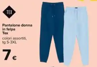 Tex Pantalone donna in felpa S-3XL