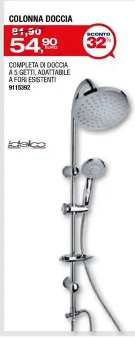 Self Colonna Doccia Completa Di Doccia A 5 Getti Adattable A Fori Esistenti 9115392 offerta