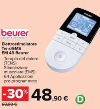 beurer Elettrostimolatore Tens/EMS EM 49