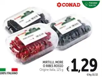 Mirtilli, More o Ribes Rosso 125g