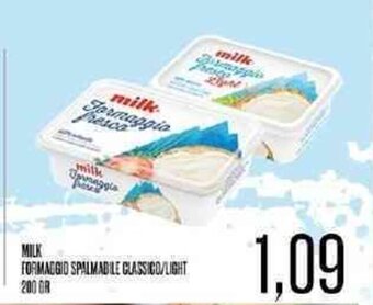 Supermercati Pasquale Prisco Milk Formaggio Spalmabile Classico/Light 200 gr offerta