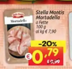 Mortadella Stella Montis a Fette 100g
