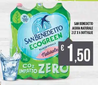 San Benedetto Acqua Naturale 2 Lt x 6 Bottiglie
