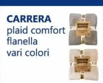 Carrera plaid comfort flanella vari colori 130 x 160 cm