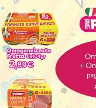 Plasmon Omogeneizzato Frutta 6x104gr