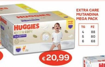Ideal Bimbo Huggies Extra Care Mutandina Mega Pack offerta