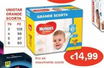 Ideal Bimbo Huggies Unistar Grande Scorta offerta