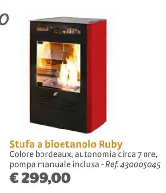 Bricocenter Stufa a bioetanolo Ruby offerta