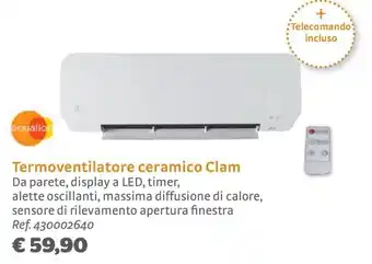 Bricocenter Termoventilatore ceramico Clam offerta