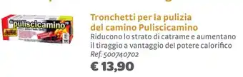 Tronchetti per la pulizia del camino Puliscicamino