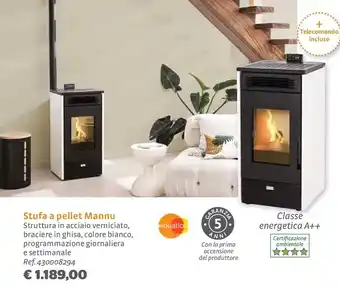 Bricocenter Stufa a pellet Mannu offerta