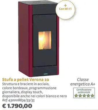 Bricocenter Stufa a pellet Verona 10 offerta