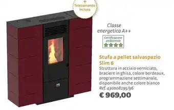 Stufa a pellet salvaspazio Slim 6