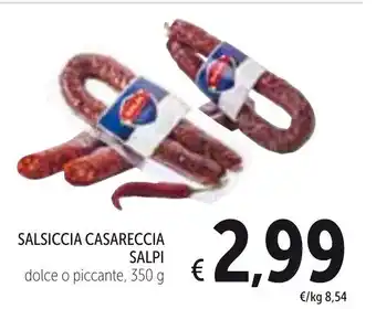 Spazio Conad Salpi Salsiccia Casareccia 350g offerta