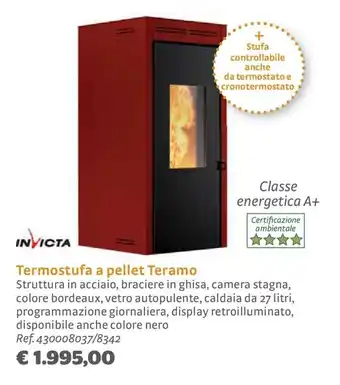 Bricocenter Termostufa a pellet Teramo offerta