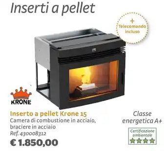 Bricocenter Inserto a pellet Krone 15 offerta
