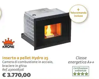 Bricocenter Inserto a pellet Hydro 25 offerta