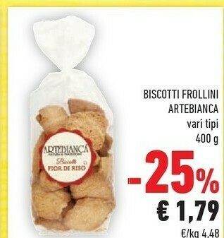Conad Artebianca Biscotti Frollini offerta