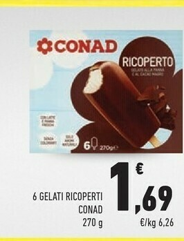 Conad Conad 6 Gelati Ricoperti offerta