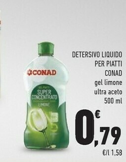 Conad Conad Detersivo Liquido Per Piatti offerta