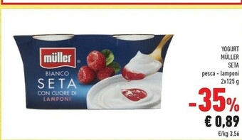 Conad Muller Crema Di Yogurt More E Lamponi In Pezzi 125 G(ml) offerta