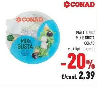 Conad Piatti Unici Mix E Gusta offerta