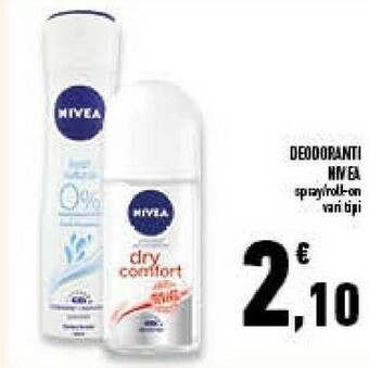 Conad Superstore NIVEA Dry Comfort Donne Deodorante Roll-on 50 Ml offerta