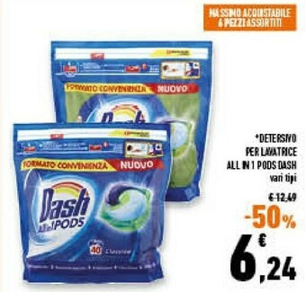 Conad Superstore Dash Detersivo Per Lavatrice All In 1 Pods offerta