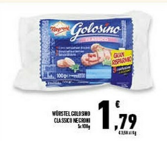 Conad Superstore Negroni Wurstel Golosino Classico 100 G(ml) offerta