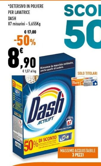 Conad Superstore Dash Detersivo In Polvere Per Lavatrice offerta