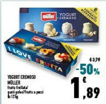 Conad Superstore Muller Yogurt Cremoso Fragola In Pezzi 250 G(ml) offerta