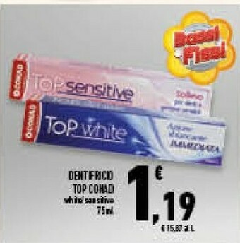 Conad Superstore Conad Dentifricio Top White offerta