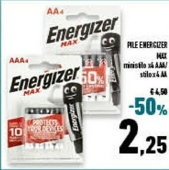 Conad Superstore Energizer Alcalina Max Stilo AAA, Blister Da 10 Pezzi offerta